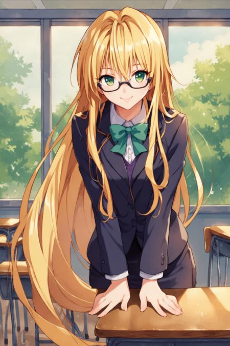 31821-4253473560-Tearju Lunatique,1girl,long hair,blonde hair,solo,glasses,green eyes,smile,skirt,formal,classroom,table,skirt suit,suit,pencil s.png